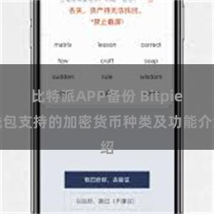 比特派APP备份 Bitpie钱包支持的加密货币种类及功能介绍