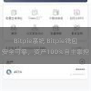 Bitpie系统 Bitpie钱包安全可靠，资产100%自主掌控