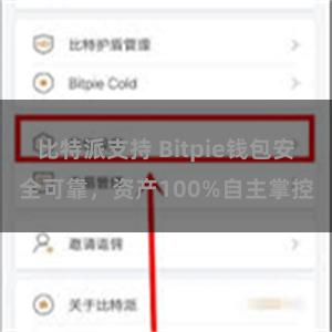 比特派支持 Bitpie钱包安全可靠，资产100%自主掌控