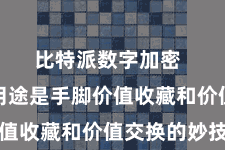 比特派数字加密  其主要用途是手脚价值收藏和价值交换的妙技